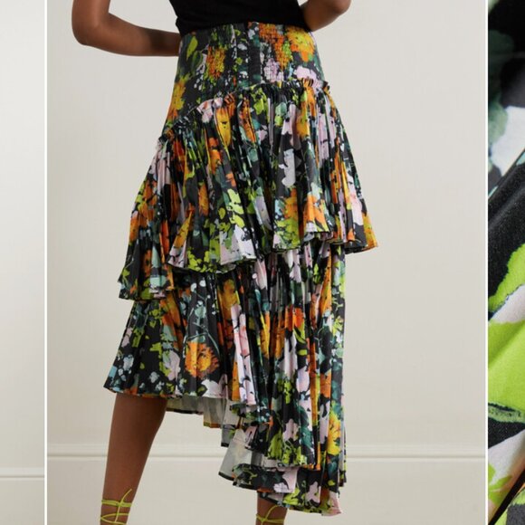 Aje Alice Floral Asymmetric Midi Maxi Skirt sz au 8 / us 4 - Picture 4 of 7